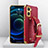 Soft Luxury Leather Snap On Case Cover XD4 for Realme C33 (2023) Red