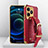 Soft Luxury Leather Snap On Case Cover XD4 for Realme C53 India Red