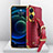 Soft Luxury Leather Snap On Case Cover XD4 for Realme C55 Red