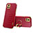 Soft Luxury Leather Snap On Case Cover XD4 for Vivo iQOO U3 5G Red