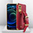 Soft Luxury Leather Snap On Case Cover XD4 for Vivo X60 Pro 5G Red