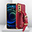 Soft Luxury Leather Snap On Case Cover XD4 for Vivo X70 Pro 5G Red