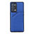 Soft Luxury Leather Snap On Case Cover Y01B for Oppo Reno6 Pro 5G Blue