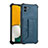 Soft Luxury Leather Snap On Case Cover Y01B for Samsung Galaxy A03 Blue