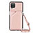 Soft Luxury Leather Snap On Case Cover Y01B for Samsung Galaxy A12 5G Rose Gold
