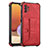 Soft Luxury Leather Snap On Case Cover Y01B for Samsung Galaxy A32 4G Red