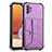 Soft Luxury Leather Snap On Case Cover Y01B for Samsung Galaxy A32 5G Purple