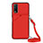 Soft Luxury Leather Snap On Case Cover Y01B for Vivo Y12s (2021) Red