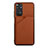 Soft Luxury Leather Snap On Case Cover Y01B for Xiaomi Redmi Note 11 4G (2022) Brown