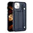 Soft Luxury Leather Snap On Case Cover Y02B for Apple iPhone 14 Blue