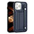 Soft Luxury Leather Snap On Case Cover Y02B for Apple iPhone 15 Pro Blue