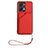 Soft Luxury Leather Snap On Case Cover Y02B for Huawei Honor X7a Red