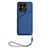 Soft Luxury Leather Snap On Case Cover Y02B for Huawei Honor X8a 4G Blue