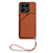 Soft Luxury Leather Snap On Case Cover Y02B for Huawei Honor X8a 4G Brown