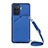 Soft Luxury Leather Snap On Case Cover Y02B for Oppo Reno5 F Blue