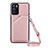 Soft Luxury Leather Snap On Case Cover Y02B for Oppo Reno6 5G Rose Gold