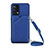 Soft Luxury Leather Snap On Case Cover Y02B for Oppo Reno6 Lite Blue