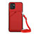 Soft Luxury Leather Snap On Case Cover Y02B for Samsung Galaxy A03 Red