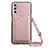 Soft Luxury Leather Snap On Case Cover Y02B for Samsung Galaxy A13 5G Rose Gold