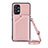 Soft Luxury Leather Snap On Case Cover Y02B for Samsung Galaxy A32 4G Rose Gold