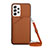 Soft Luxury Leather Snap On Case Cover Y02B for Samsung Galaxy A33 5G Brown