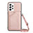 Soft Luxury Leather Snap On Case Cover Y02B for Samsung Galaxy A33 5G Rose Gold