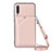Soft Luxury Leather Snap On Case Cover Y02B for Samsung Galaxy A50S Rose Gold