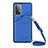 Soft Luxury Leather Snap On Case Cover Y02B for Samsung Galaxy A52 4G Blue