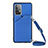 Soft Luxury Leather Snap On Case Cover Y02B for Samsung Galaxy A52 5G Blue