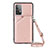 Soft Luxury Leather Snap On Case Cover Y02B for Samsung Galaxy A52s 5G Rose Gold