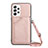 Soft Luxury Leather Snap On Case Cover Y02B for Samsung Galaxy A53 5G Rose Gold