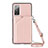 Soft Luxury Leather Snap On Case Cover Y02B for Samsung Galaxy S20 FE (2022) 5G Rose Gold