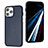 Soft Luxury Leather Snap On Case Cover Y03B for Apple iPhone 13 Pro Max Blue