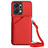 Soft Luxury Leather Snap On Case Cover Y03B for Huawei Honor X7a Red