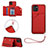 Soft Luxury Leather Snap On Case Cover Y03B for Samsung Galaxy A03 Red