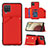 Soft Luxury Leather Snap On Case Cover Y03B for Samsung Galaxy A12 Nacho Red