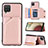 Soft Luxury Leather Snap On Case Cover Y03B for Samsung Galaxy A12 Nacho Rose Gold