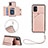 Soft Luxury Leather Snap On Case Cover Y03B for Samsung Galaxy A51 4G Rose Gold