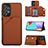 Soft Luxury Leather Snap On Case Cover Y03B for Samsung Galaxy A73 5G