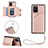 Soft Luxury Leather Snap On Case Cover Y03B for Samsung Galaxy A91 Rose Gold