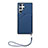 Soft Luxury Leather Snap On Case Cover Y03B for Samsung Galaxy S24 Ultra 5G Blue