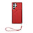 Soft Luxury Leather Snap On Case Cover Y03B for Samsung Galaxy S24 Ultra 5G Red