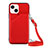 Soft Luxury Leather Snap On Case Cover Y04B for Apple iPhone 15 Plus Red