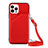 Soft Luxury Leather Snap On Case Cover Y04B for Apple iPhone 16 Pro Max Red