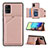 Soft Luxury Leather Snap On Case Cover Y04B for Samsung Galaxy A71 5G Rose Gold