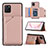 Soft Luxury Leather Snap On Case Cover Y04B for Samsung Galaxy A81 Rose Gold