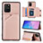 Soft Luxury Leather Snap On Case Cover Y04B for Samsung Galaxy A91 Rose Gold