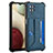 Soft Luxury Leather Snap On Case Cover Y04B for Samsung Galaxy F12 Blue