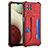 Soft Luxury Leather Snap On Case Cover Y04B for Samsung Galaxy F12 Red