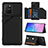 Soft Luxury Leather Snap On Case Cover Y04B for Samsung Galaxy M80S Black